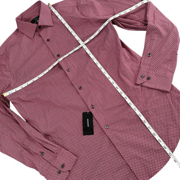 Alfani Men's Slim Fit Puzzle Print Button Down Dress Shirt Size M $65 - Picture 4 of 8